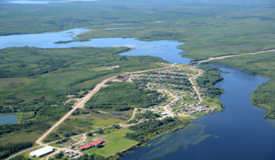 Aerial view of English River First Nation
